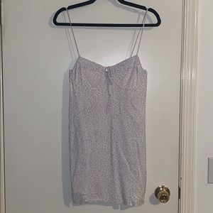 Princess Polly Purple Cheetah Slip Tie Dress